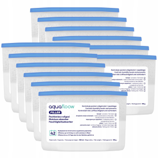 Pohlcovač vlhkosti - Absorbér vlhkosti AquaFloow Filler 400 ml, neparfumovaný - 12 kusov